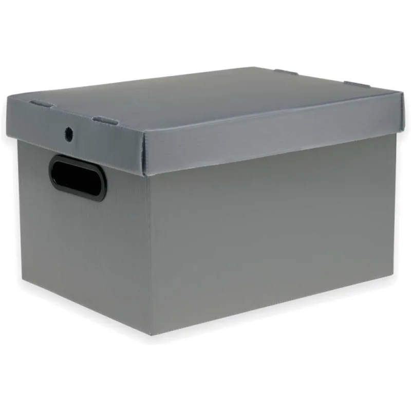 Caixa Organizadora Prontobox Prata 560X365X300 XG - Polycart - Utilidades Domesticas