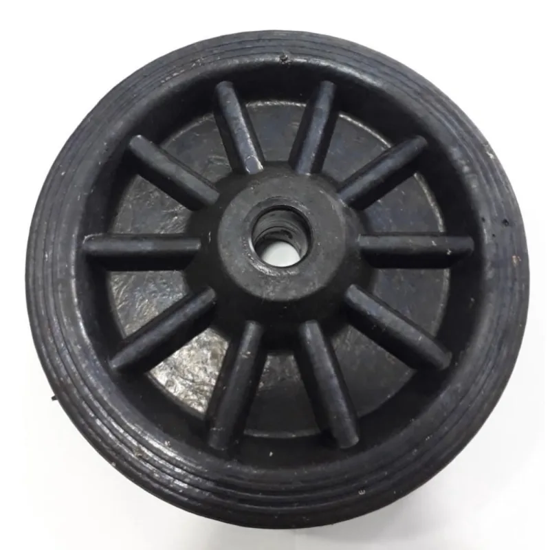 Roda Borracha Maciça Para Carrinhos R 92 Br Mf Até 150 Kgs