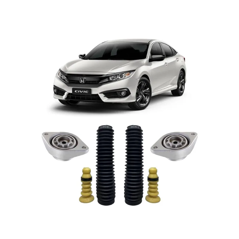 2 Kit Coxim Batente Traseiro Honda Civic G10 2017 2018 2019