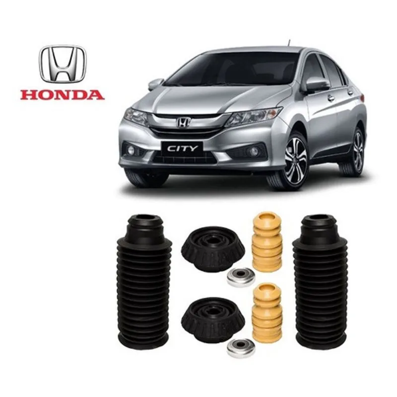 2 Kit Coxim Batente Coifa Rol Amortecedor Diant Honda City 2013 2014 2015