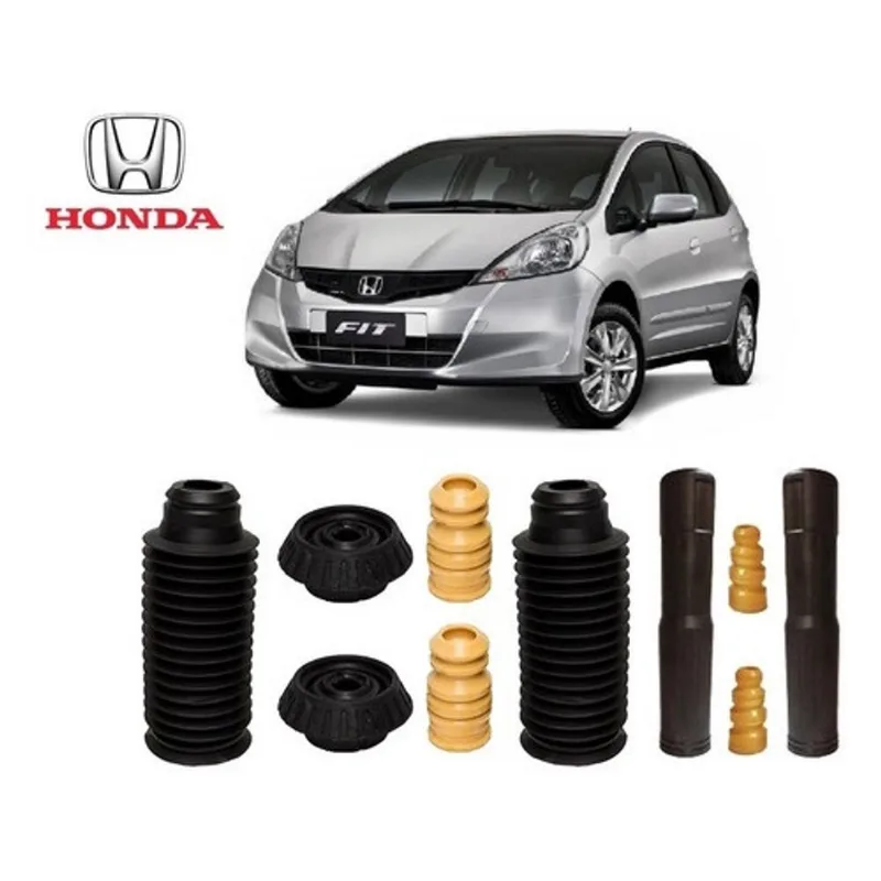 4 Kit Batente Coifa Coxim Dianteiro Traseiro Honda New Fit 2013 2014 2015