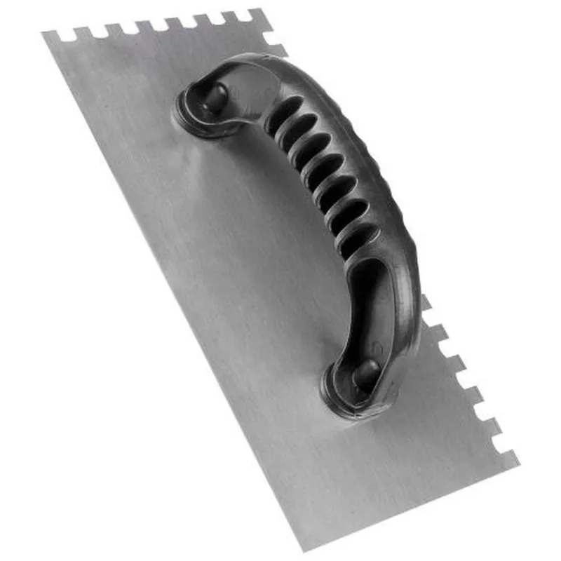 Desempenadeira Aço Dentada 12x26cm Para Aplicação De Argamassa - Dtools