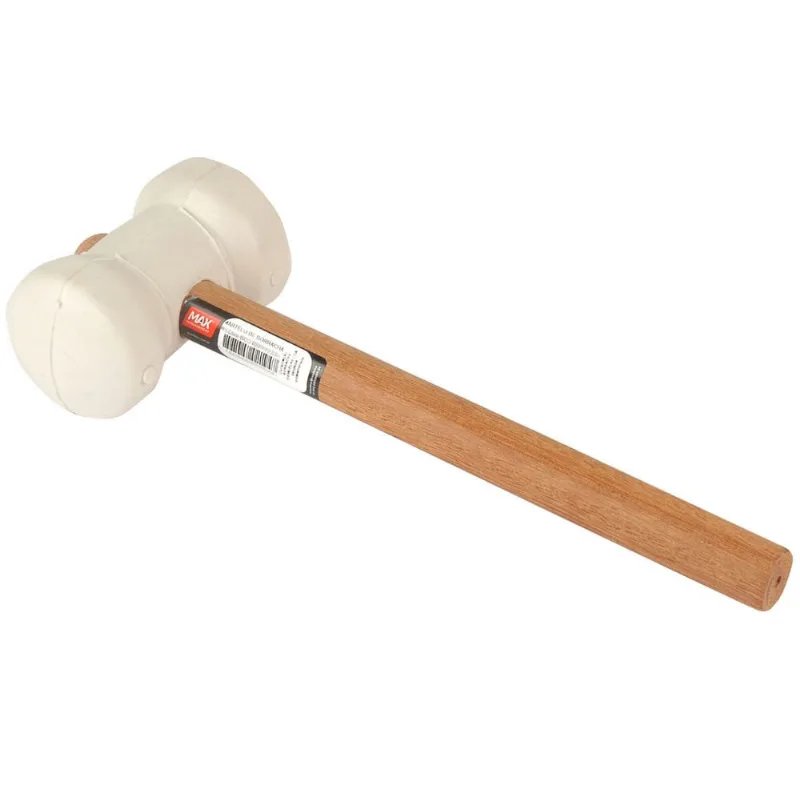 Martelo De Borracha Branco 60mm 314 Gramas - 32755 - Max Max