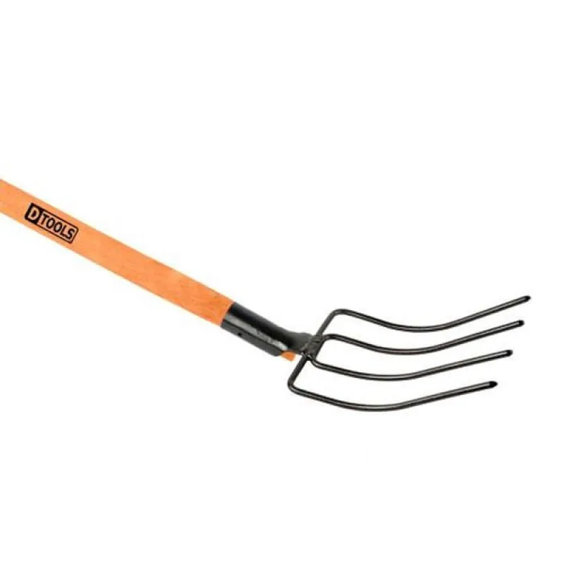 Forcado 4 Dentes Epoxi Reto 15x18x181cm para Agricultura e Jardinagem - Dtools