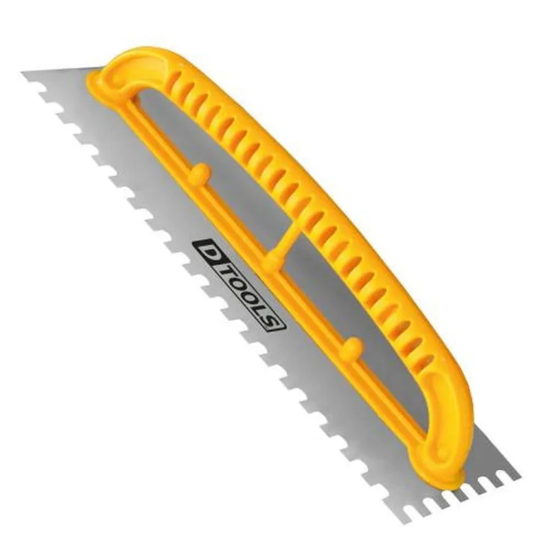 Desempenadeira Aço Dentada 12x37cm Para Aplicação De Rejunte - Dtools