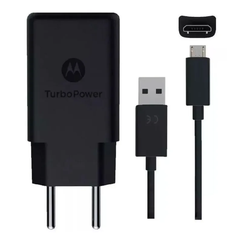 Carregador Turbo Power 15w Compativel Motorola Micro Usb-b V8