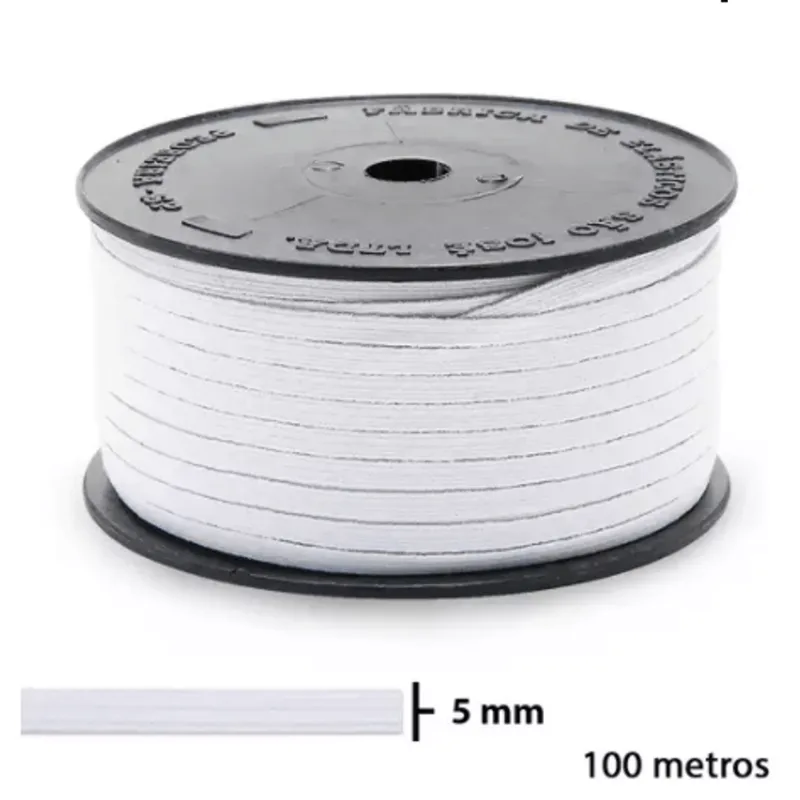 ELASTICO PIGEON N8 69% ALGODAO 31% ELASTODIENO- 5MM C/100M BC 1