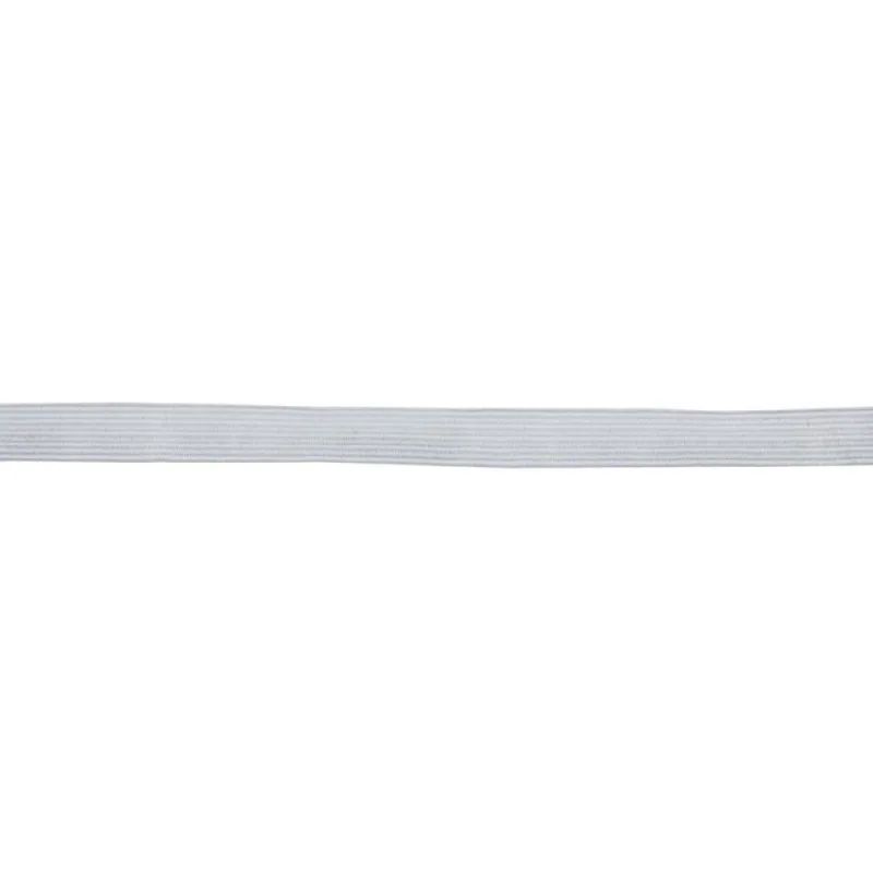Elastico Costura Algodao Chato 7MMX100M Branco - São José - Artesanato
