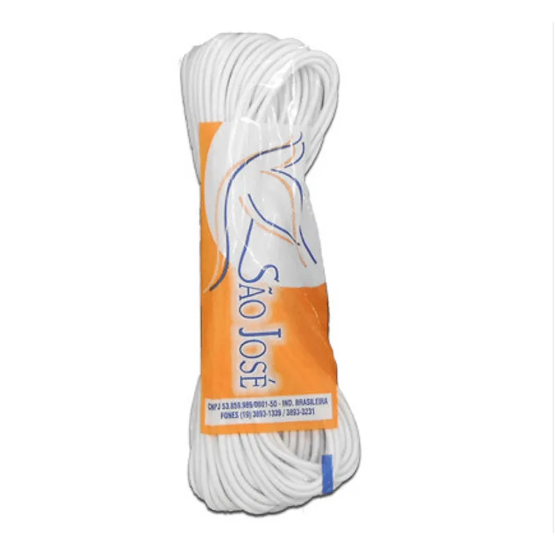ELASTICO COL.ROLICO N10 59% POL 41% ELASTODIENO- 2,5MM C/10M BRANCO 001