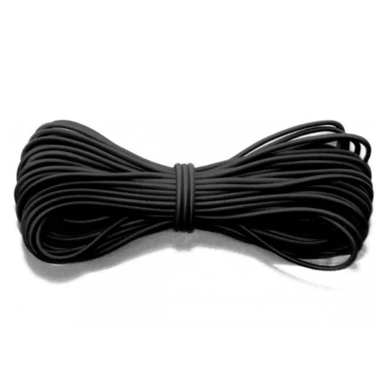 ELASTICO COL.ROLICO N20 59% POL 41% ELASTODIENO- 3MM C/ 10M PRETO 002