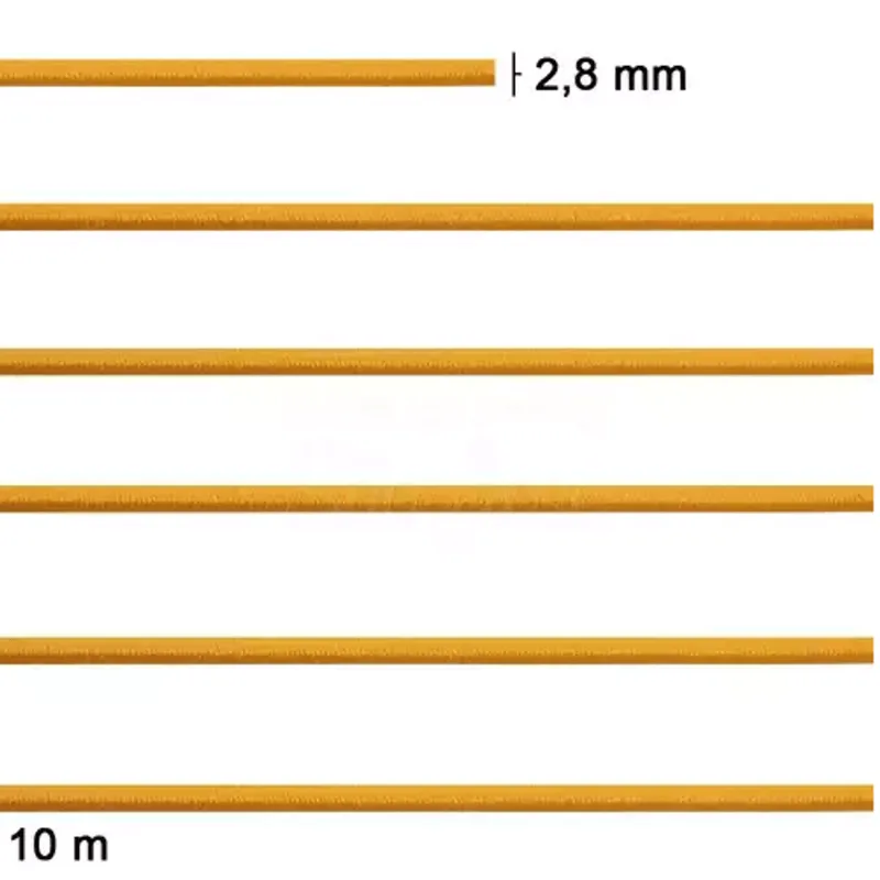 ELASTICO COL.ROLICO N15 59% POL 41% ELASTOD- 2,8MM C/10M AMARELO OURO 8