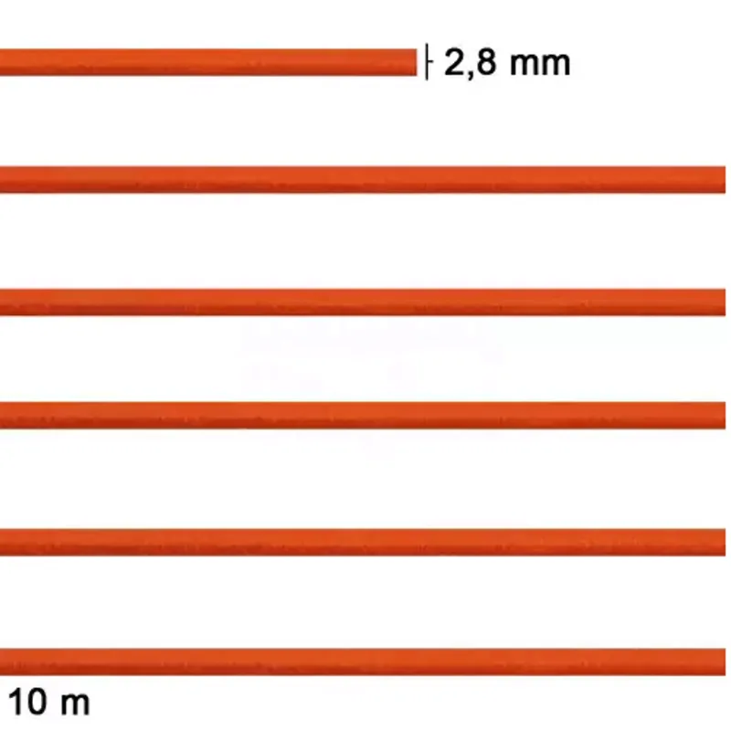 ELASTICO COL.ROLICO N15 59% POL 41% ELASTOD- 2,8MM C/10M LARANJA 006