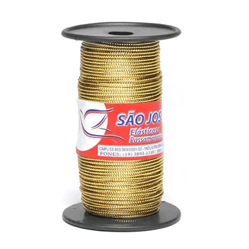 CORDAO 60% ALG 40% METALIZADO 9000 ROLO C/ 50M 1,1MM OURO