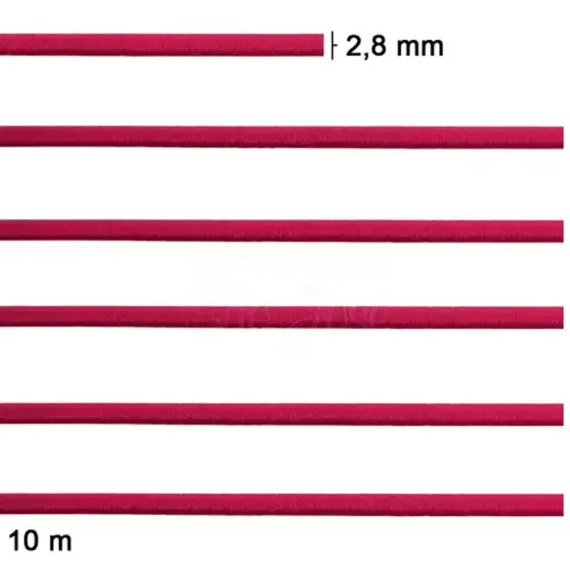 ELASTICO COL.ROLICO N15 59% POL 41% ELASTOD- 2,8MM C/10M PINK 020