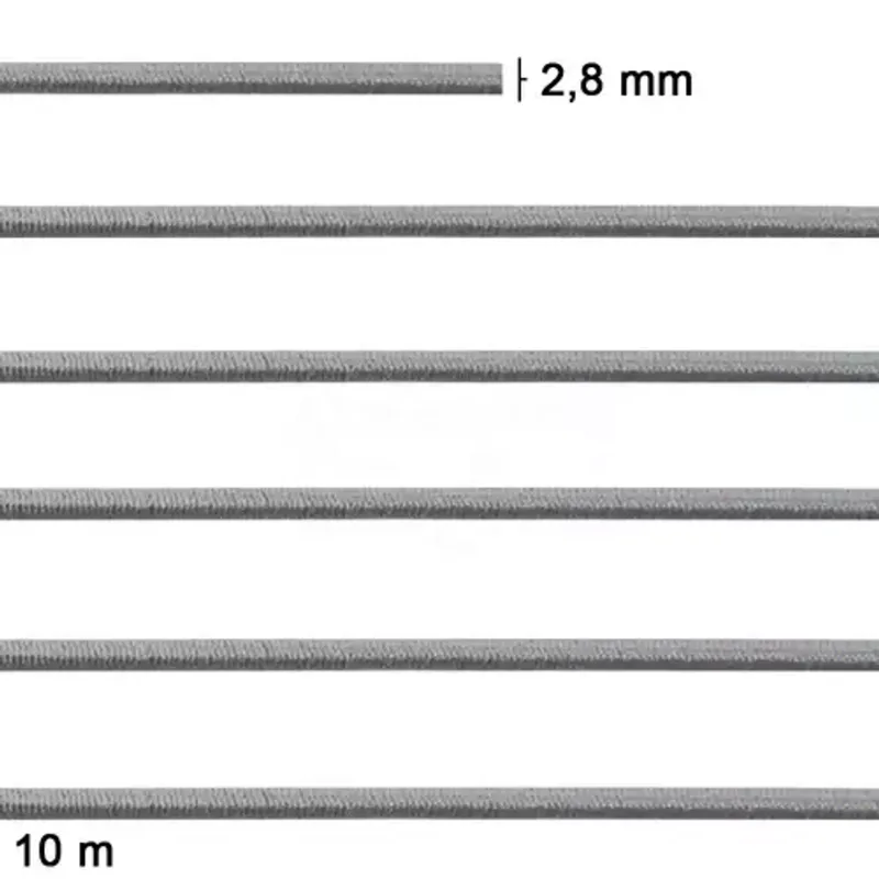ELASTICO COL.ROLICO N15 59% POL 41% ELASTOD- 2,8MM C/10M CINZA 034