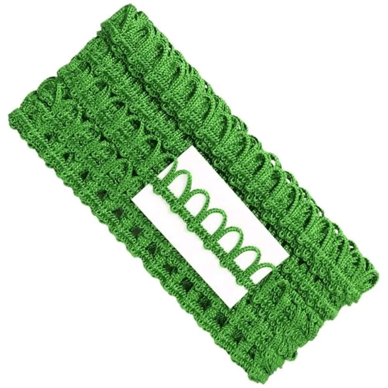 PONTO CURVA 7010/P 100% VISC- 13MM C/10M VERDE ESMERALDA 017