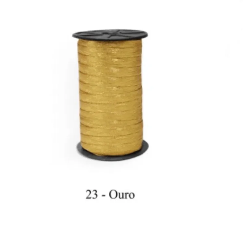 FITA METALICA 04/05/R 80% METALIZADO 20% POL- 5MM ROLO C/50M OURO 023