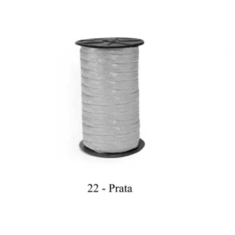 FITA METALICA 04/05/R 80% METALIZADO 20% POL- 5MM ROLO C/50M PRATA 022