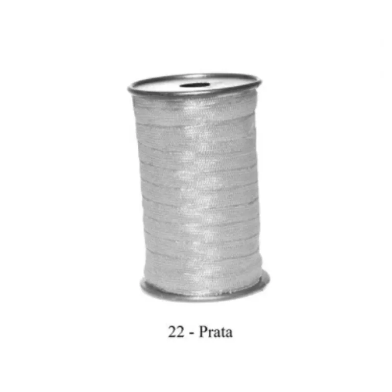 FITA METALICA 05/07/P 80% METALIZADO 20% POL- 7MM ROLO C/50M PRATA 022