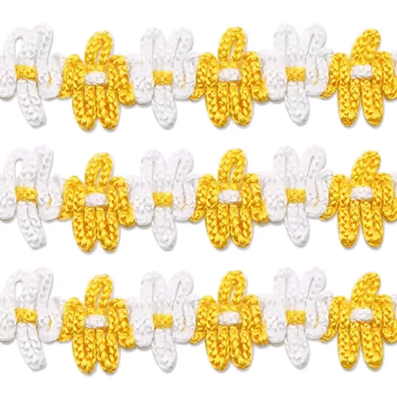 PASSAMANARIAS 7850 95%VISC 5%POL- 18MM C/10M BRANCO/ AMARELO OURO 046