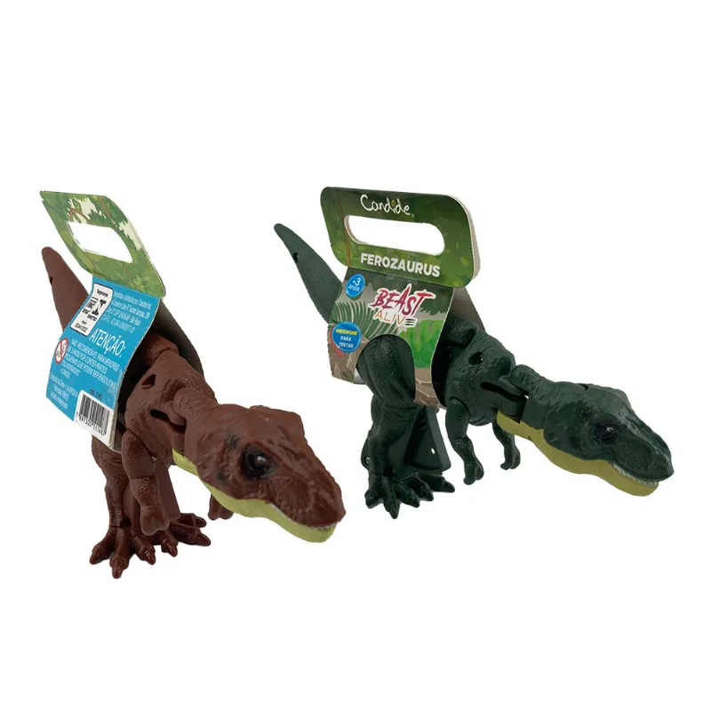 Figura De Ação - Dinossauro - Beast Alive - Ferozaurus - Modelos Sortidos - Candide