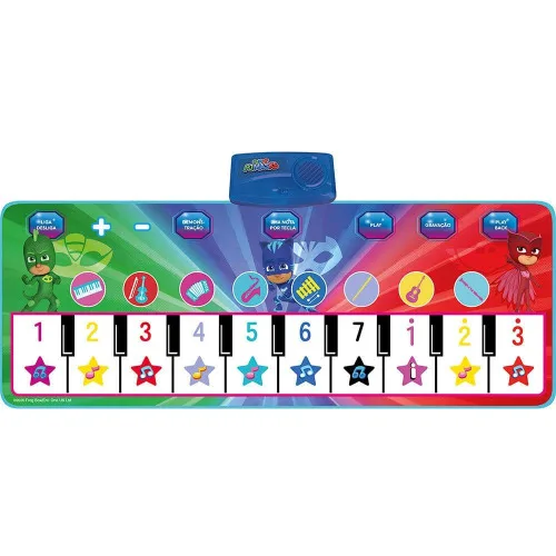 TAPETE DE ATIVIDADES - PIANO - PJ MASKS - CANDIDE - CANDIDE - Brinquedos