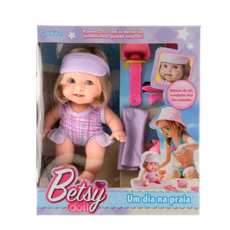 Boneca Betsy Doll Um Dia Na Praia Rosa Candide