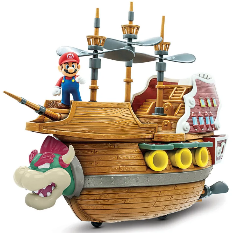 Super Mario com Acessórios - Deluxe Bowser Ship Play Set - Candide