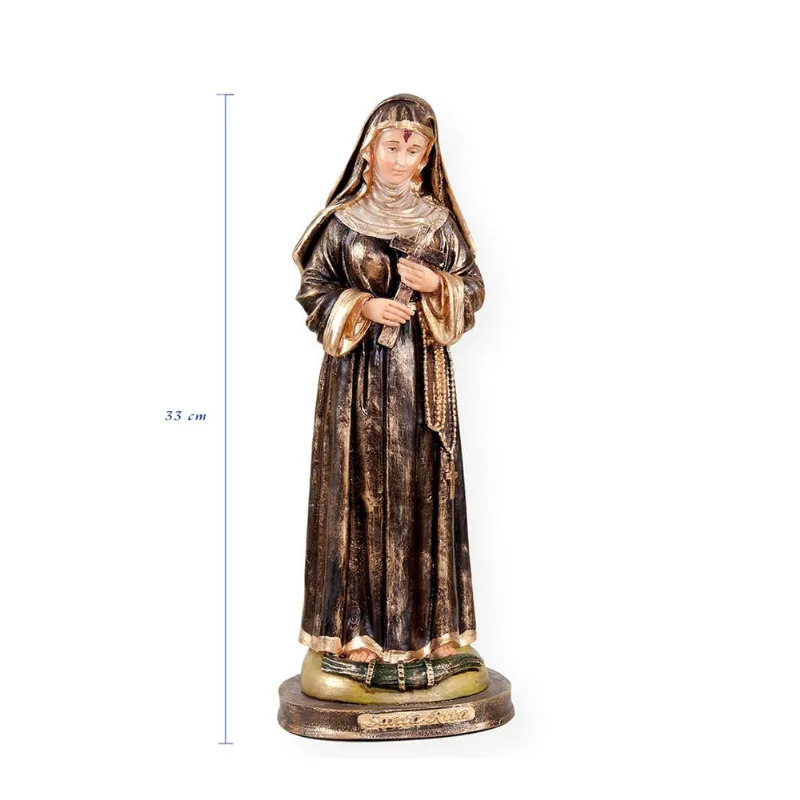 Imagem Material Resina: Santa Rita de Cássia (885), Tam 33 cm