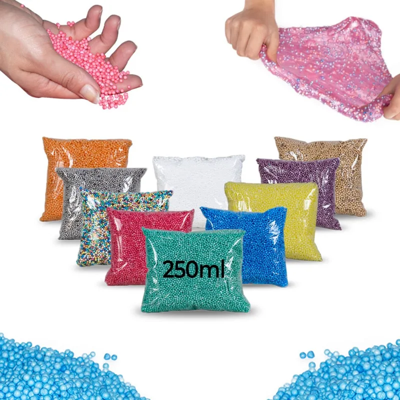 1 Isopor(pérola)bolinha Slime Puff Artesanato Colorido 250ml