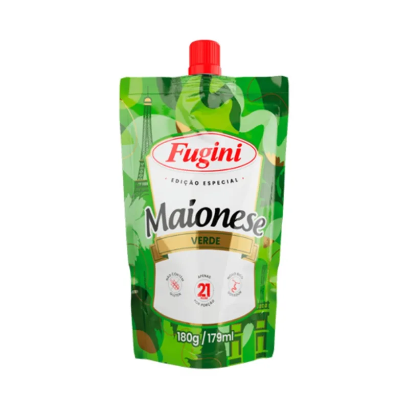 Maionese Fugini Verde bico sachê 180g