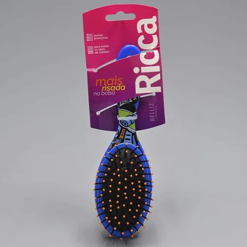 Escova P/cabelo Ricca Fun Kids Oval Un - RICCA - Higiene E Beleza