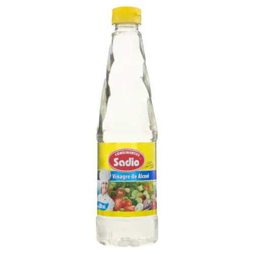 VINAGRE DE ÁLCOOL CONDIMENTOS SADIO FRASCO 500ML - CONDIMENTOS SADIO