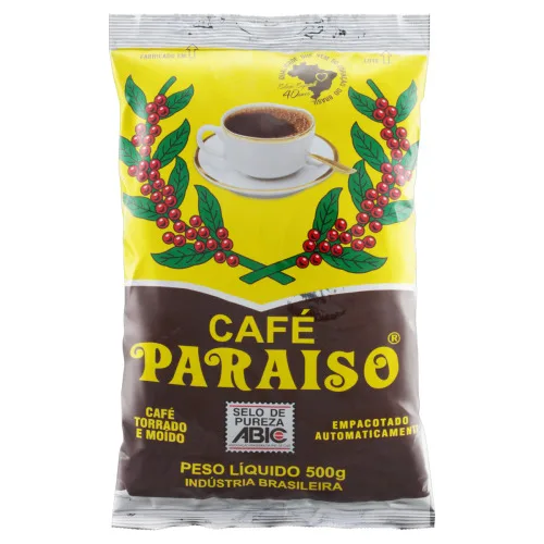 CAFÉ TORRADO E MOÍDO PARAISO PACOTE 500G - PARAISO