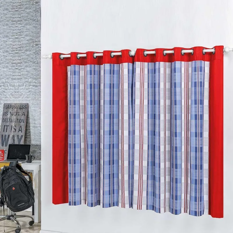 Cortina Quarto Infantil Heroes América Azul Bordados Ricardo