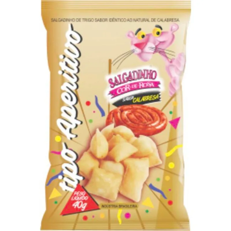 Salgadinho Pantera Cor-de-Rosa Calabresa 40g