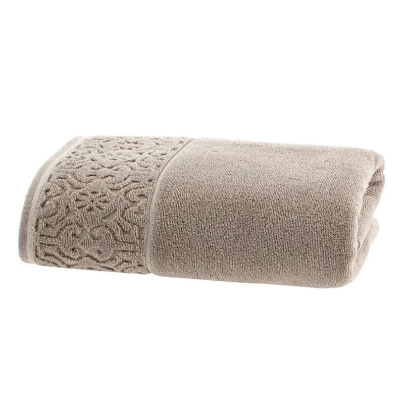 Toalha de Banho Super Soft Zero Twist Corttex Arabesco 500 g/m² Bege - Corttex - Cama, Mesa E Banho