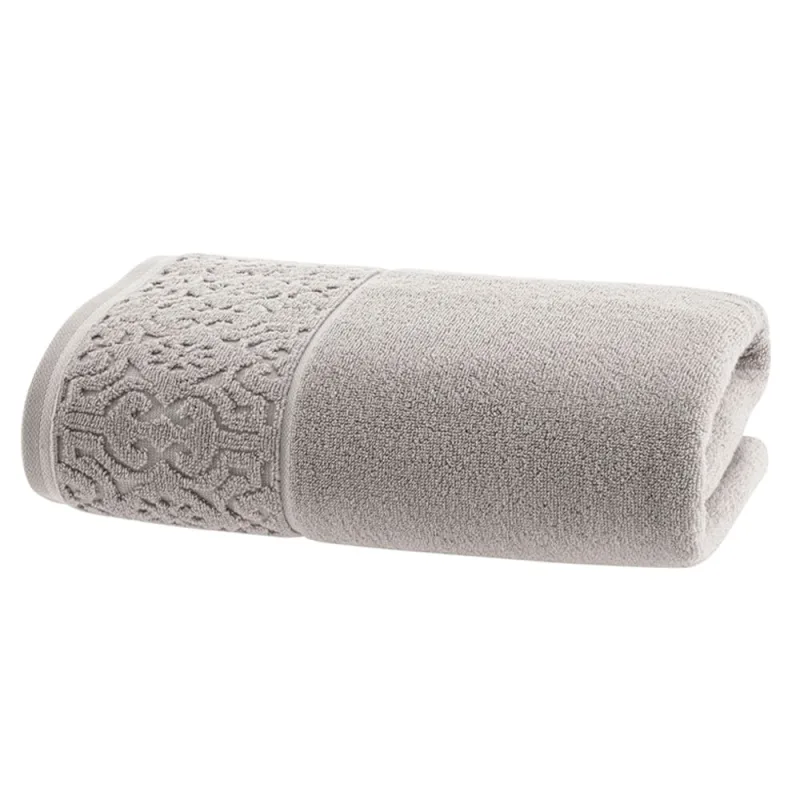 Toalha de Banho Super Soft Zero Twist Corttex Arabesco 500 g/m² Cinza - Corttex