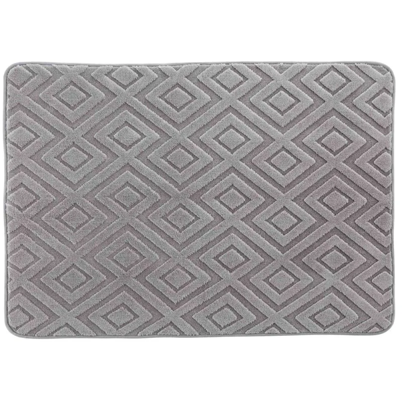 Tapete Corttex Tóquio 140x200cm Antiderrapante Geométrico Cinza - Corttex - Cama, Mesa E Banho