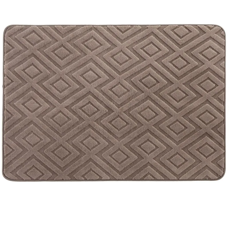 Tapete Corttex Tóquio 140x200cm Antiderrapante Geométrico Marrom - Corttex - Cama, Mesa E Banho