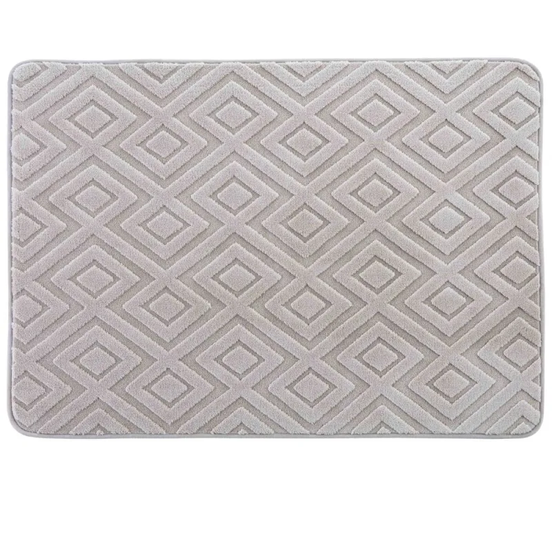 Tapete Corttex Tóquio 140x200cm Antiderrapante Geométrico Bege - Corttex - Cama, Mesa E Banho