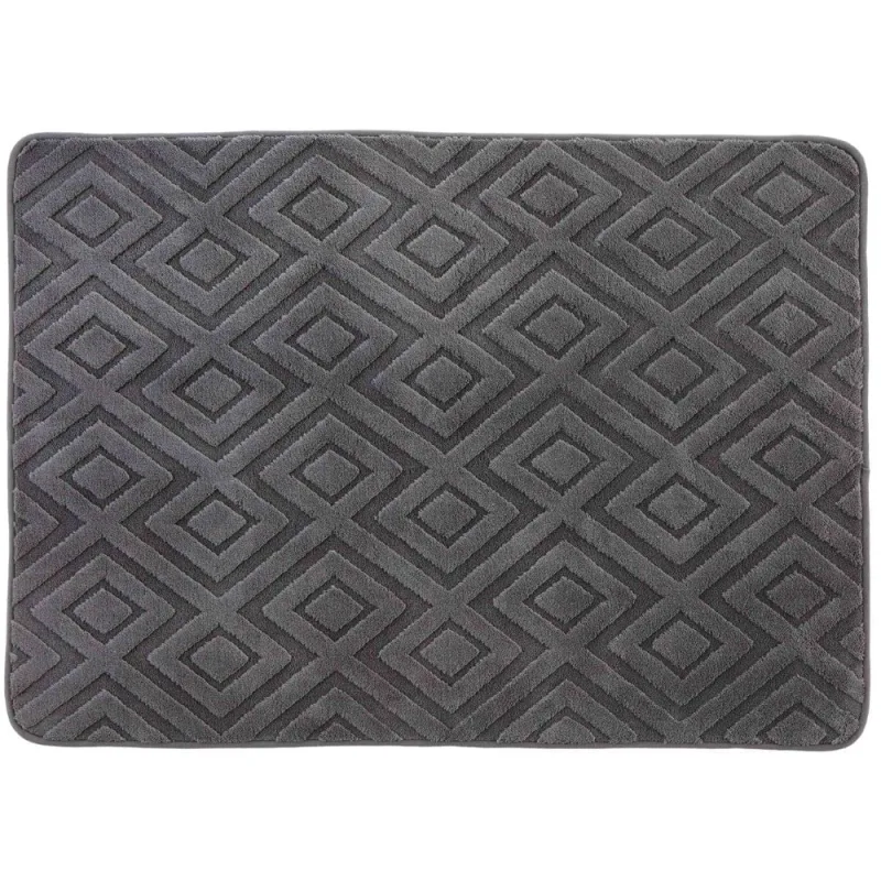 Tapete Corttex Tóquio 200x240cm Antiderrapante Geométrico Grafite - Corttex - Cama, Mesa E Banho