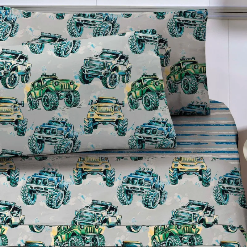 Jogo de Cama Solteiro Infantil Corttex Studio Mix 3 Peças Off Road