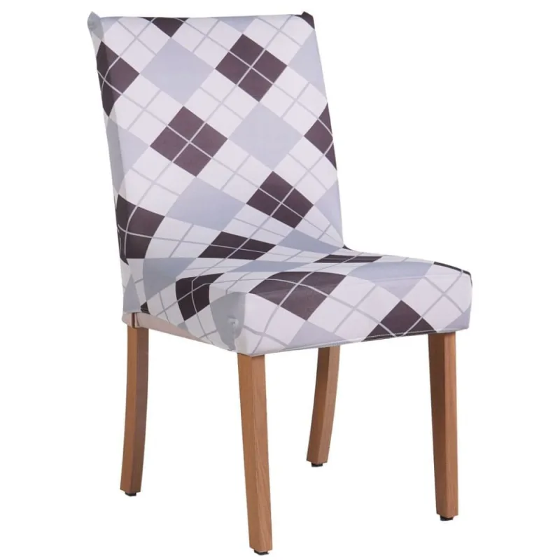 Capa de Cadeira Malha Gel Hiper Têxtil Estampada Cinza - HIPER TEXTIL - Cama, Mesa E Banho