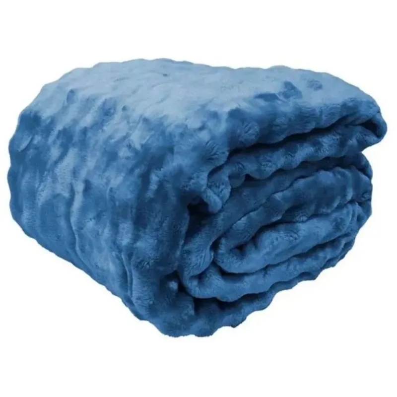 Cobertor Queen Size Bubble Europa 220x240cm Azul Índigo - europa