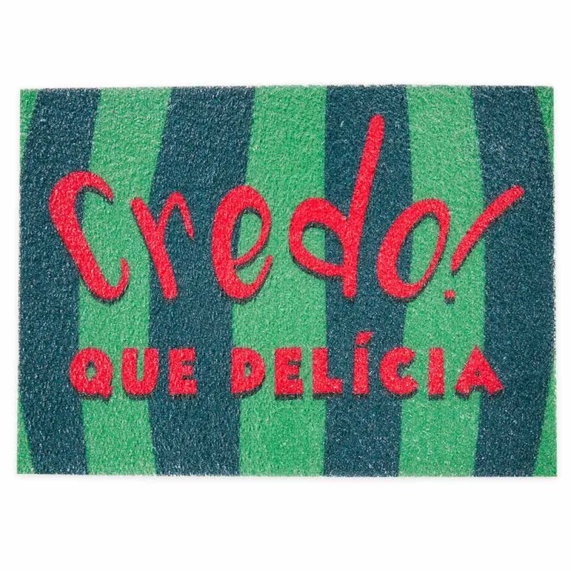 Tapete Capacho de Porta Jolitex 40x60cm Credo que Delicia - Jolitex - Cama, Mesa E Banho