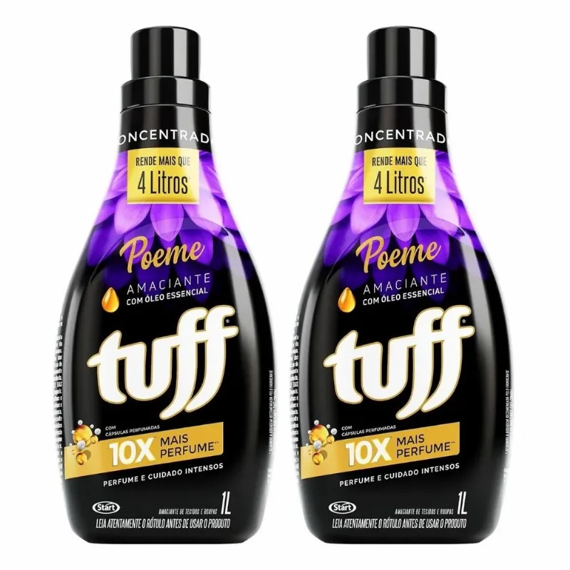 Amaciante Tuff Concentradro Poeme Frasco 1 Litro com 2 Unidades
