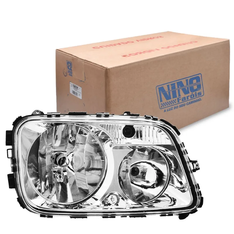 Farol Actros 2546 2646 2655 4160 2009 até 2016 Vidro Foco Duplo com Pisca Nino Direito