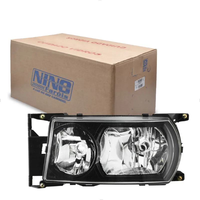 Farol para Scania S5 P250 P360 G440 R420 R440 13 até 18 Máscara Negra Vidro Nino Esquerdo