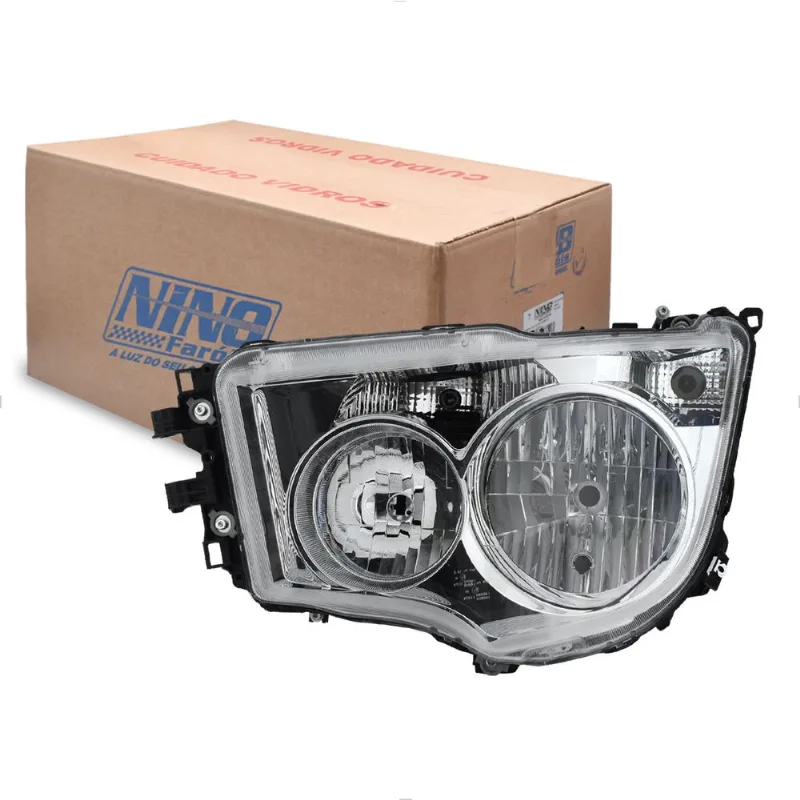 Farol Axor 2038 2545 2025 até 2026 Foco Duplo com Regulagem Elétrica Nino Esquerdo